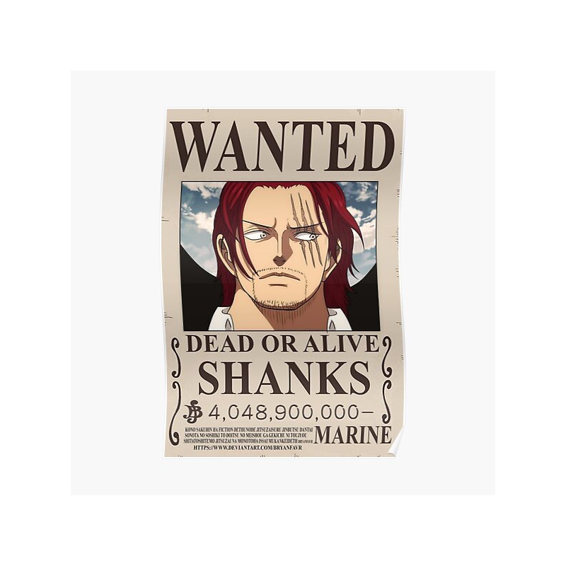 Foto 2 pulgar | Póster One Piece Reward Wanted Shanks 28 X 42 Cm - Venta Internacional.