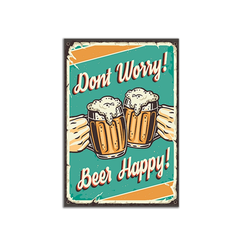 Póster Metálico Vintage Beer 20x30 Cm Lm39v3 - Venta Internacional.