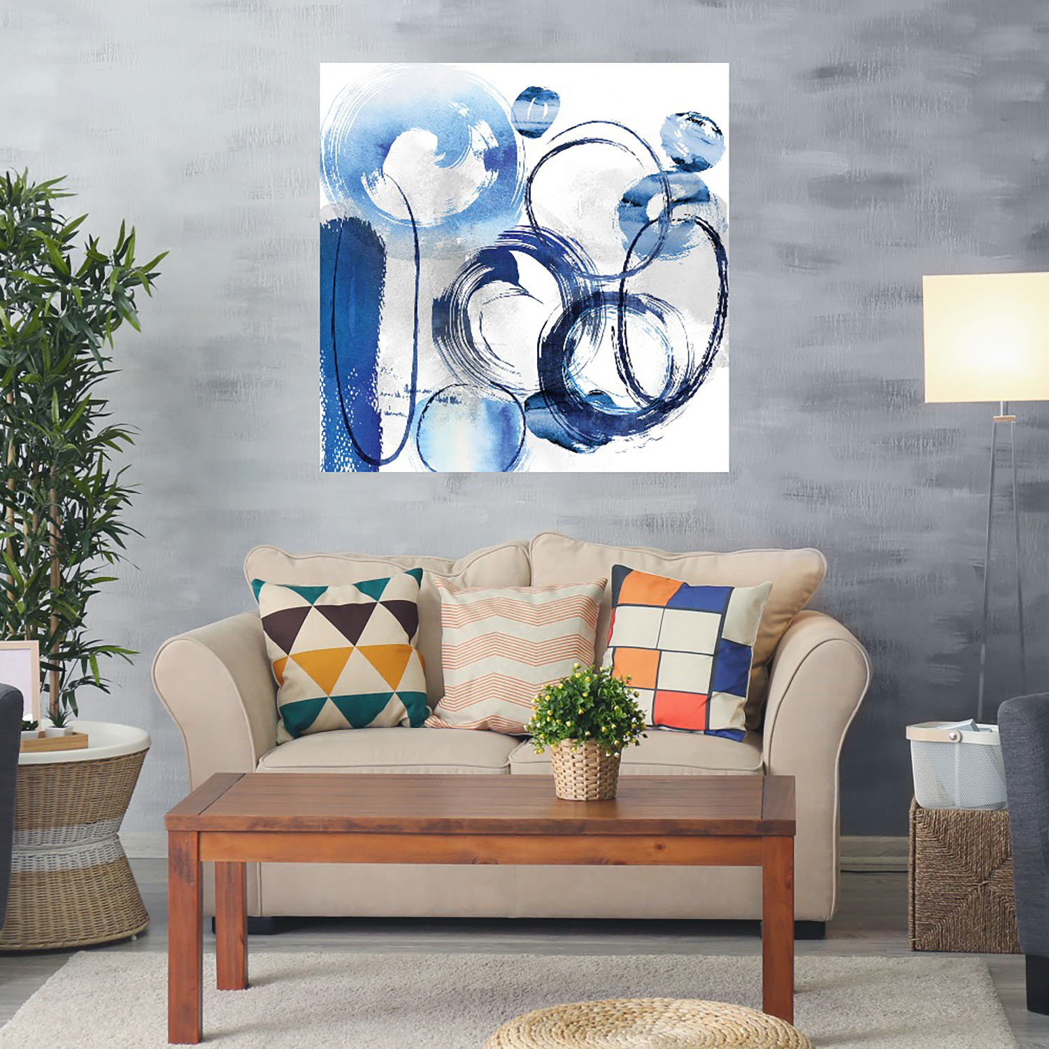 Foto 2 | Cuadro Decorativo Fine Art Tj Anillo Azul