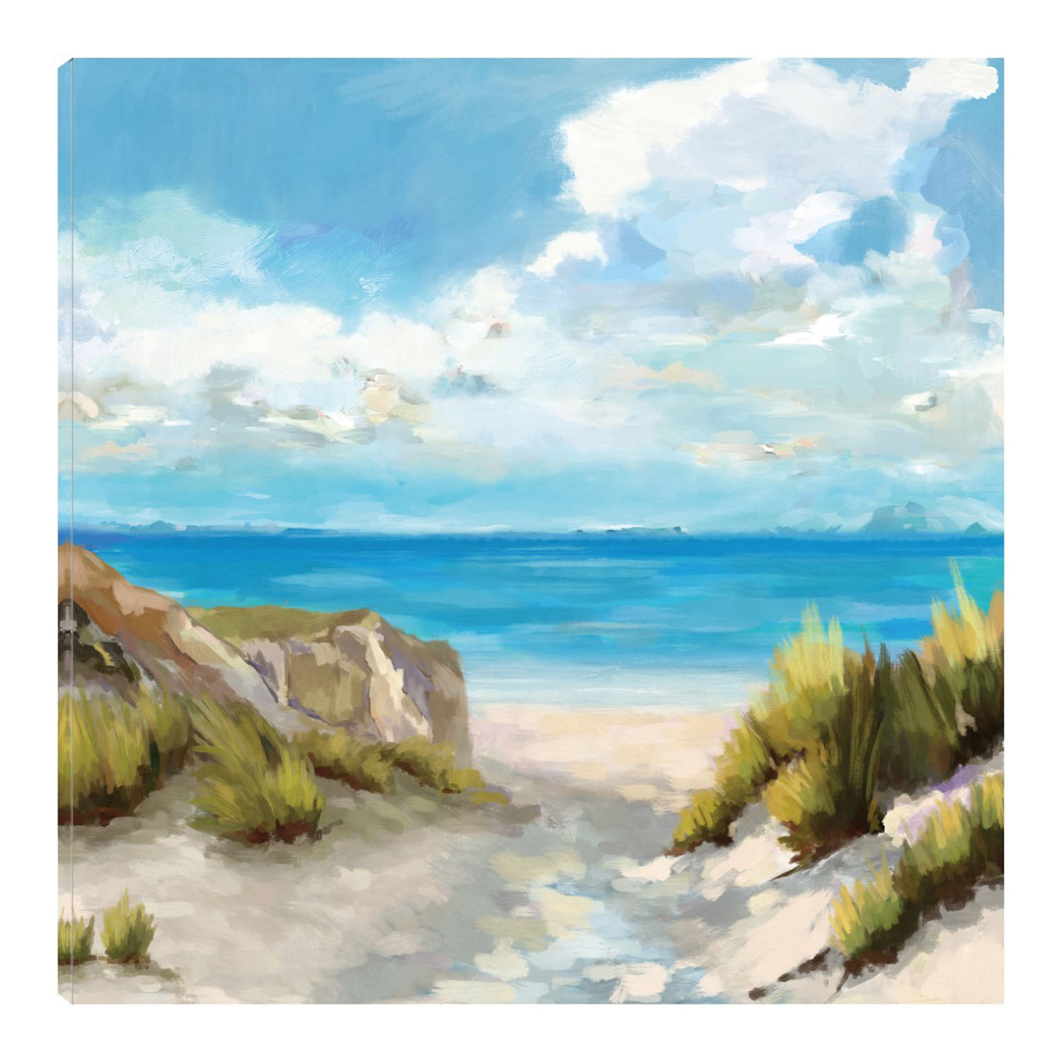 Foto 1 | Cuadro Decorativo Fine Art TJ 'Arena y Mar' de Carson Lyons 82 x 82 cm