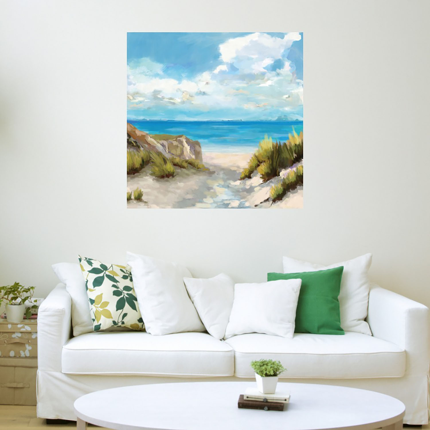 Foto 4 pulgar | Cuadro Decorativo Fine Art TJ 'Arena y Mar' de Carson Lyons 82 x 82 cm