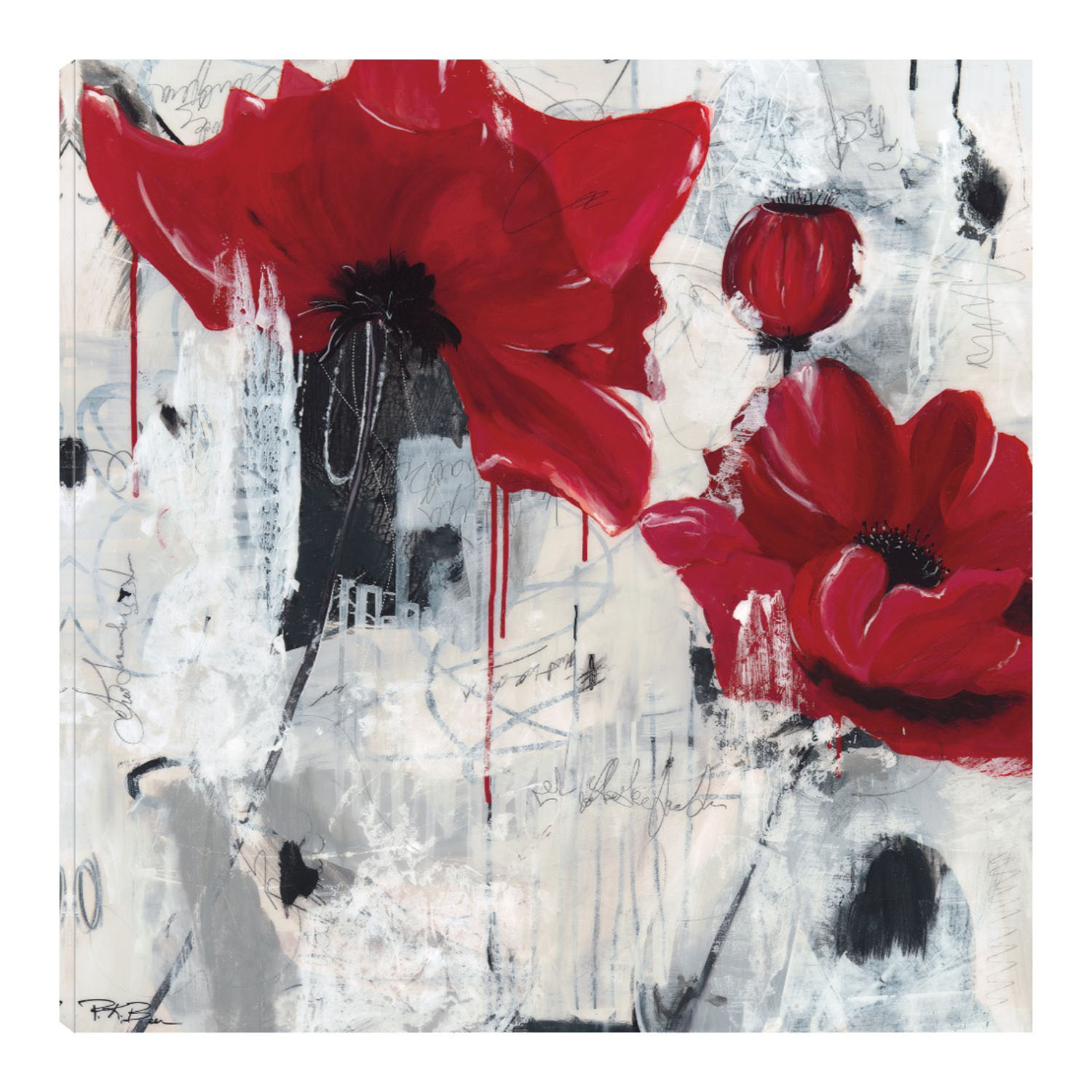 Cuadro Decorativo Fine Art TJ 'Amor Amapola' de Pamela K. Beer 82 x 82 cm