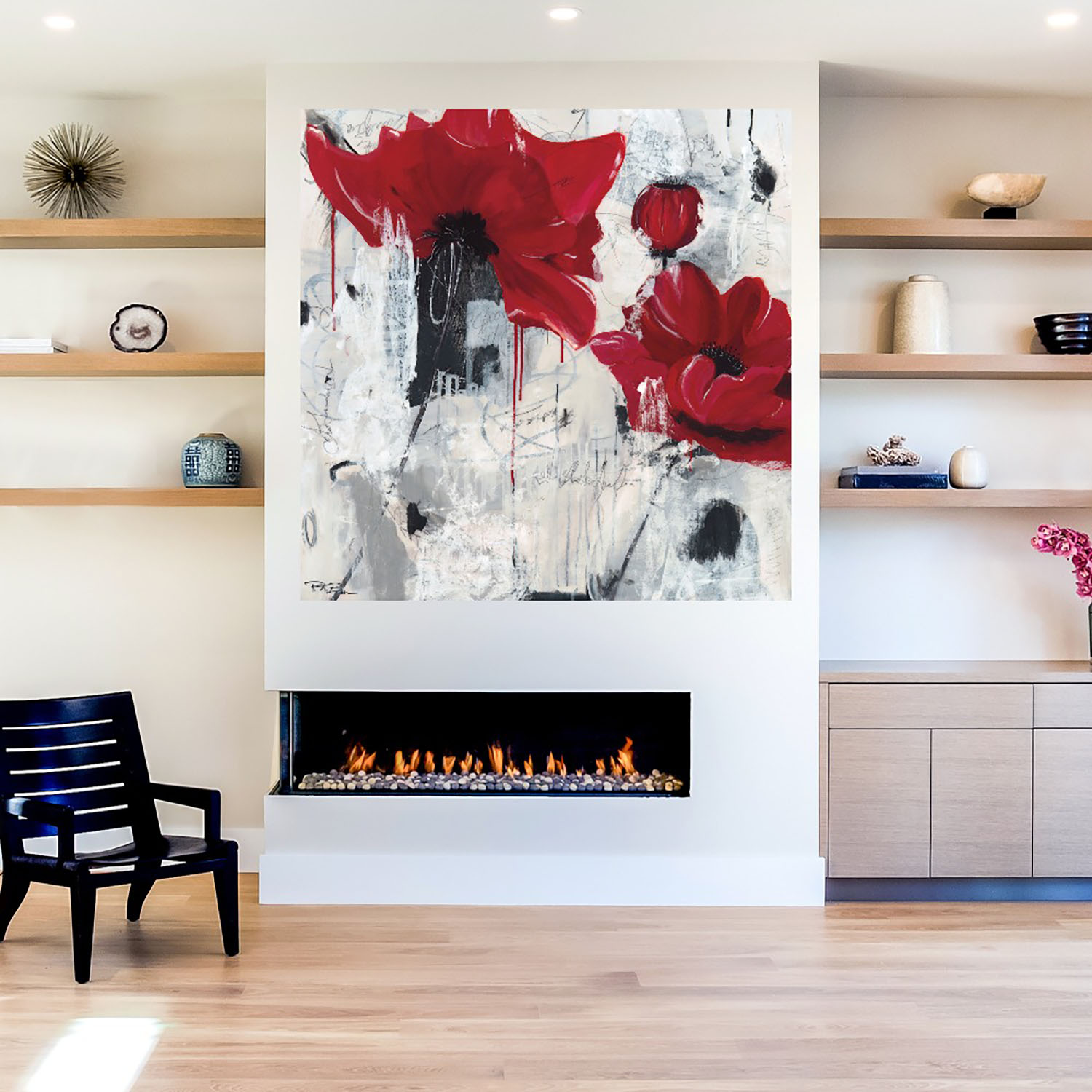 Foto 5 | Cuadro Decorativo Fine Art TJ 'Amor Amapola' de Pamela K. Beer 82 x 82 cm
