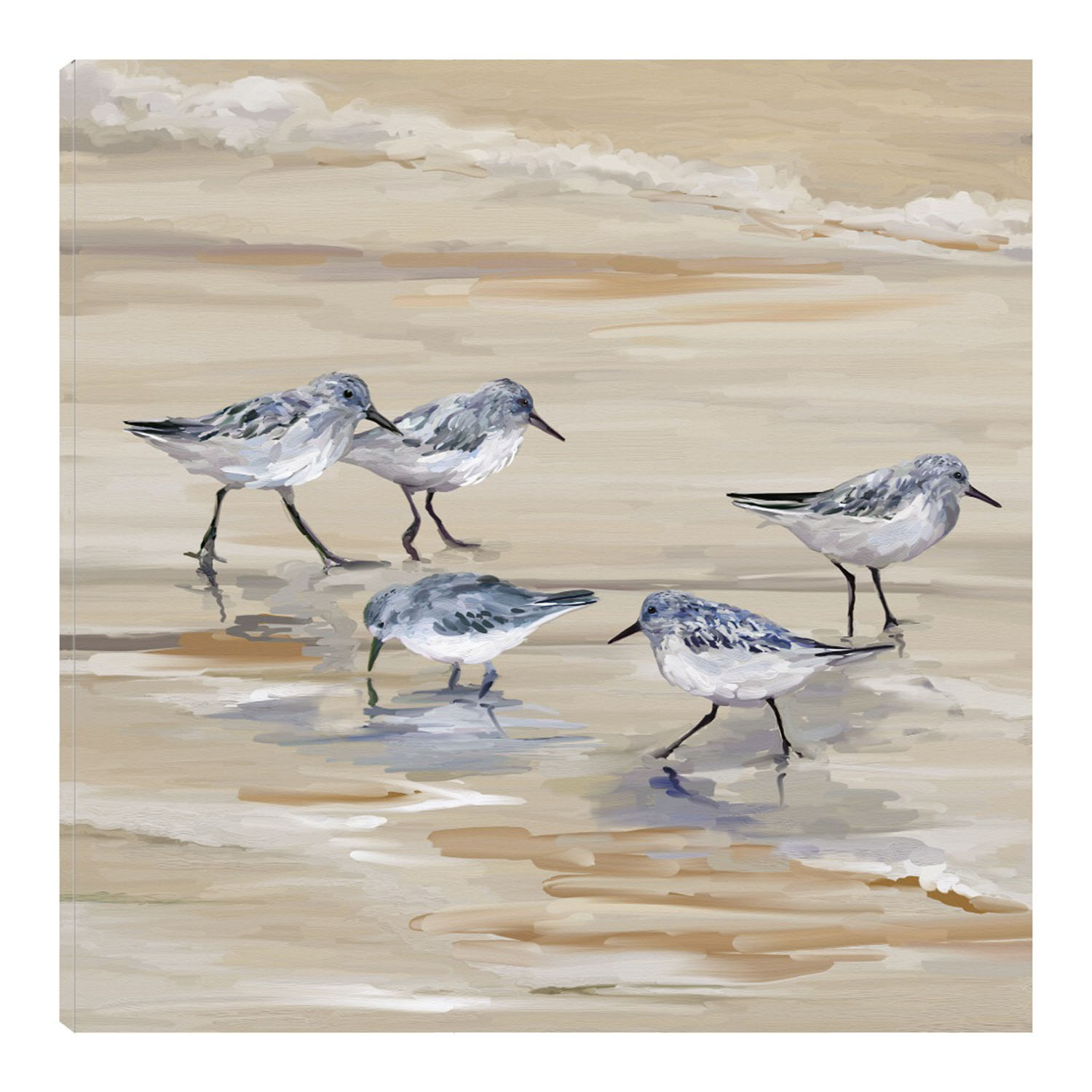 Foto 1 | Cuadro Decorativo - Andarríos En Playa Ii Ámbar Fine Art Tj 82 X 82 cm