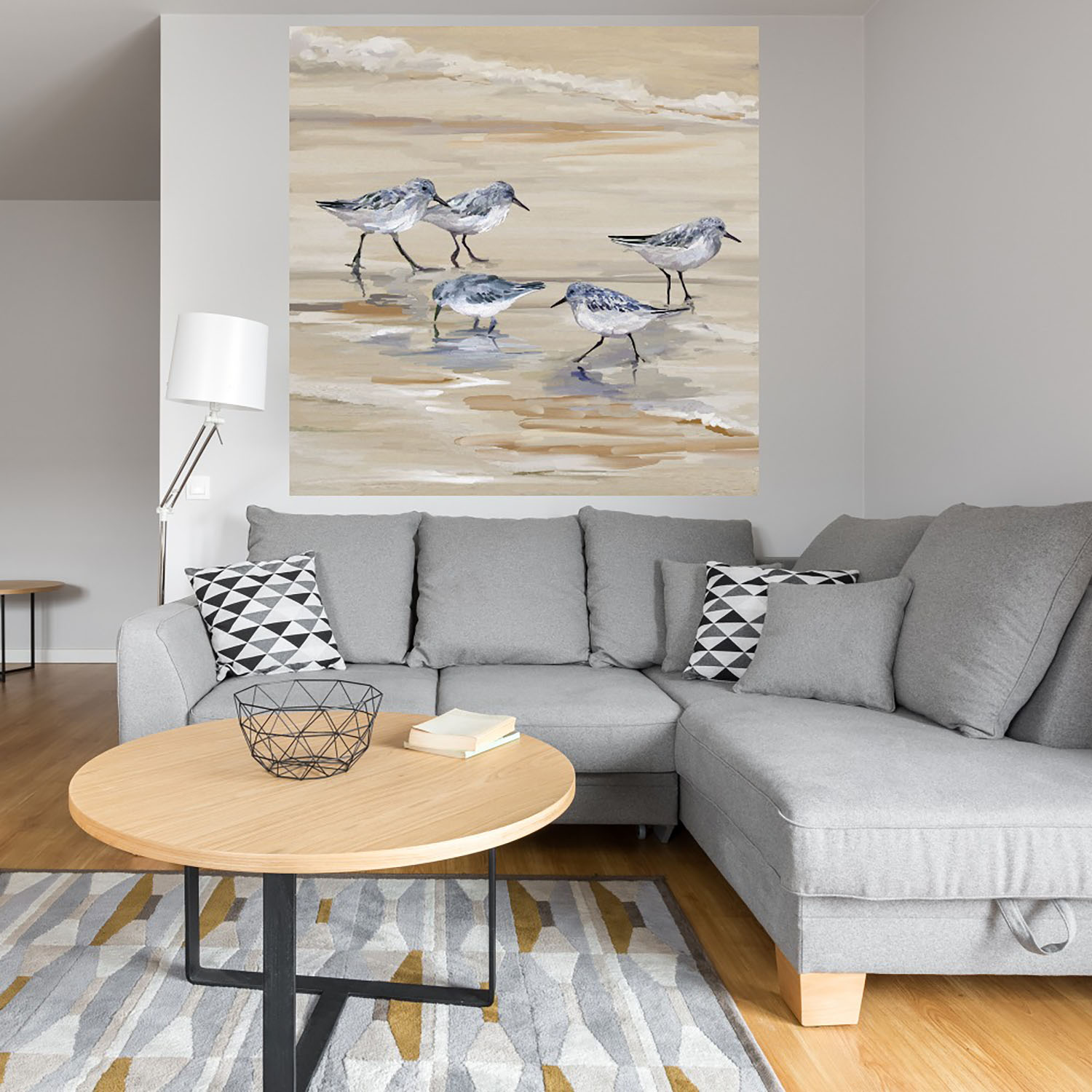 Foto 4 | Cuadro Decorativo - Andarríos En Playa Ii Ámbar Fine Art Tj 82 X 82 cm