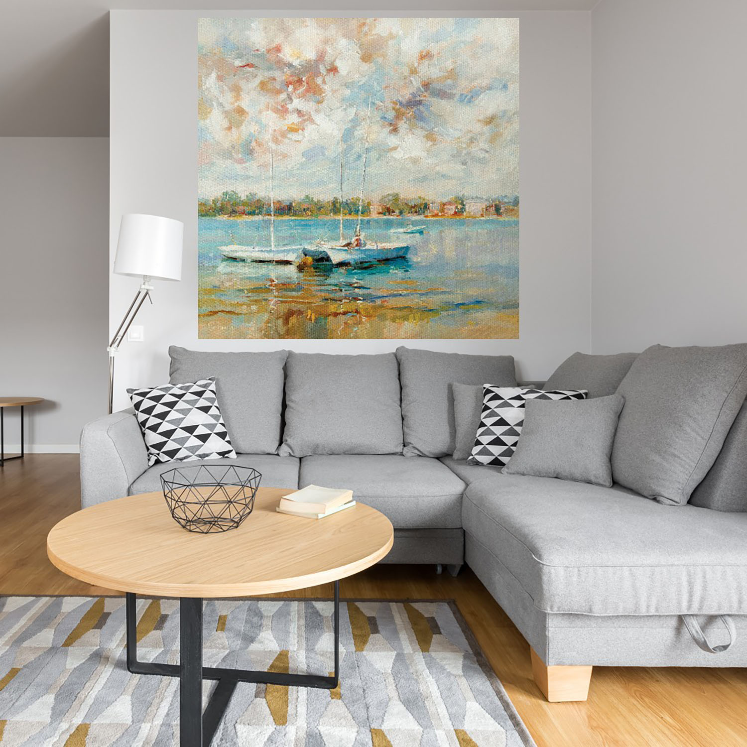 Foto 4 | Cuadro Decorativo Fine Art TJ 'A la Orilla del Agua' de Kasia Bruniany 94 x 94 cm