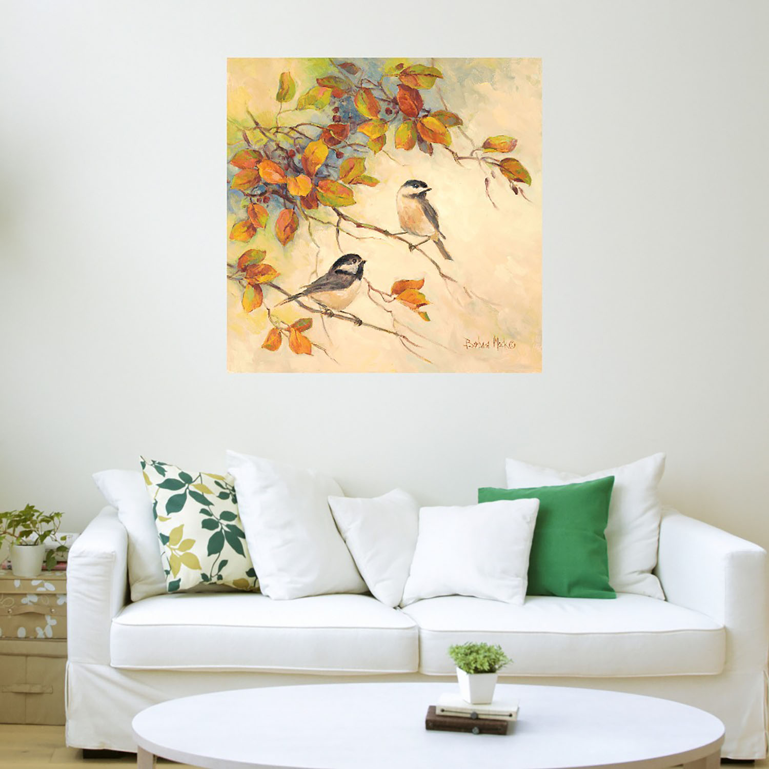 Foto 4 pulgar | Cuadro Decorativo Fine Art TJ 'Aves de Otoño II' de Barbara Mock 94 x 94 cm