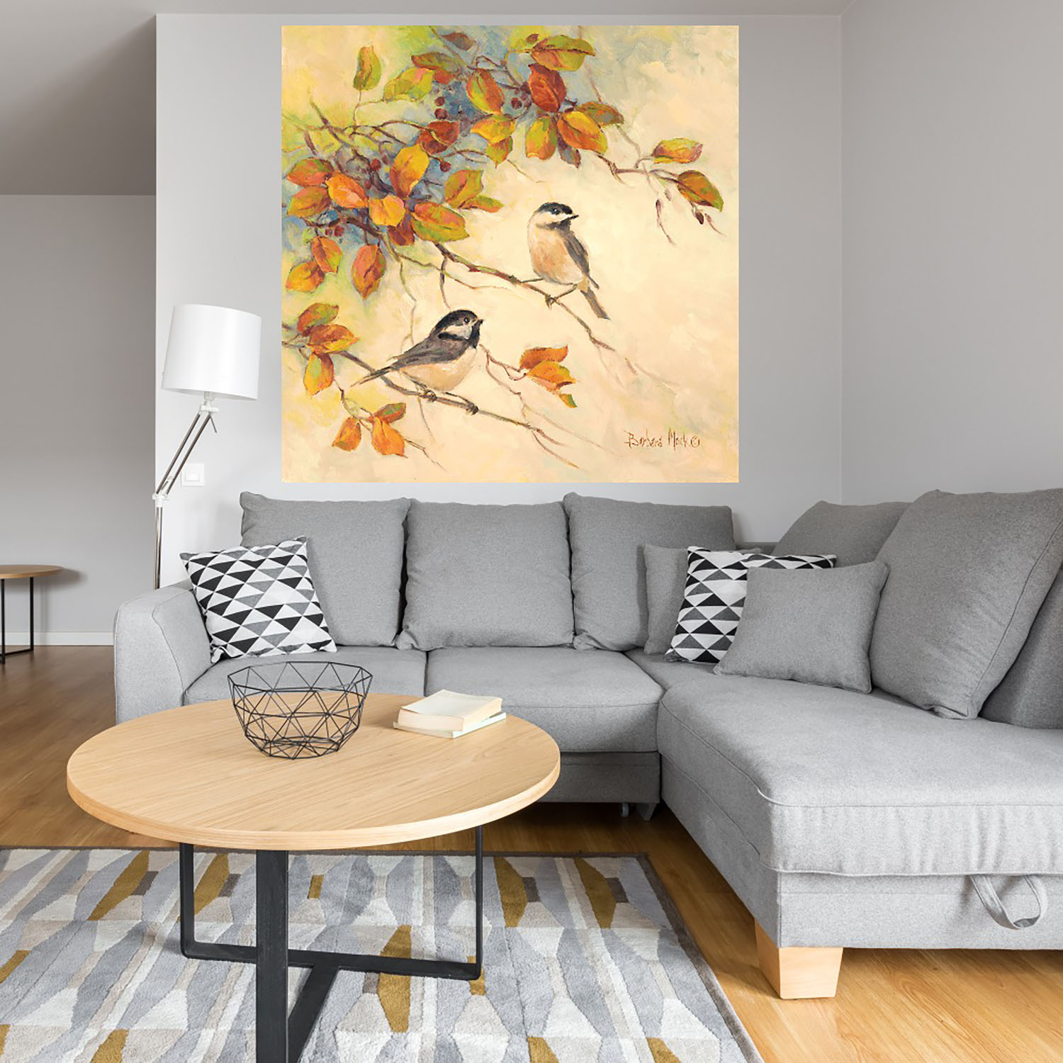 Foto 5 pulgar | Cuadro Decorativo Fine Art TJ 'Aves de Otoño II' de Barbara Mock 94 x 94 cm