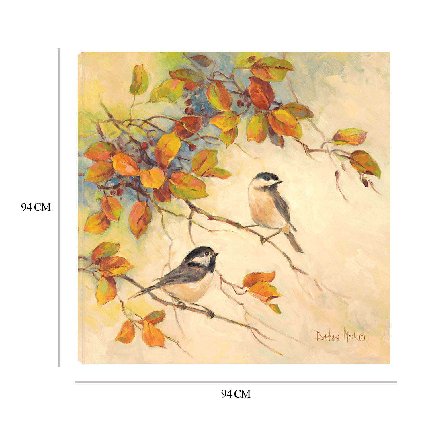 Foto 9 pulgar | Cuadro Decorativo Fine Art TJ 'Aves de Otoño II' de Barbara Mock 94 x 94 cm