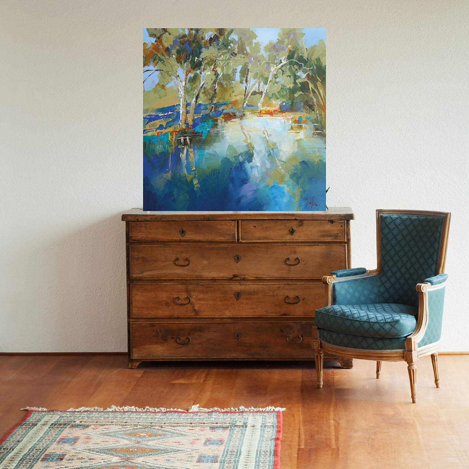 Foto 2 | Cuadro Decorativo - Arroyo Cobram - Fine Art Tj 82 X 82 cm