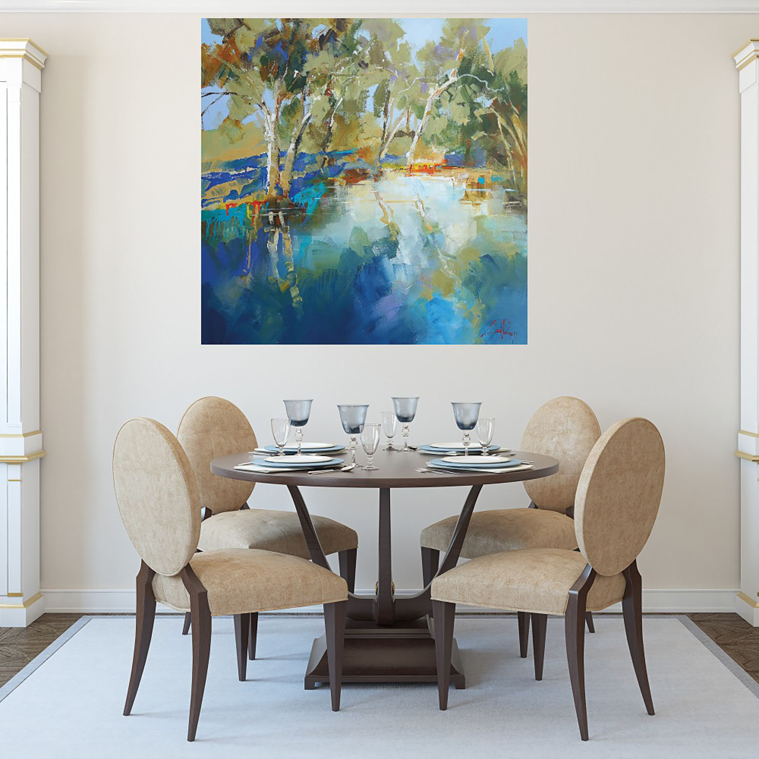 Foto 4 | Cuadro Decorativo - Arroyo Cobram - Fine Art Tj 82 X 82 cm