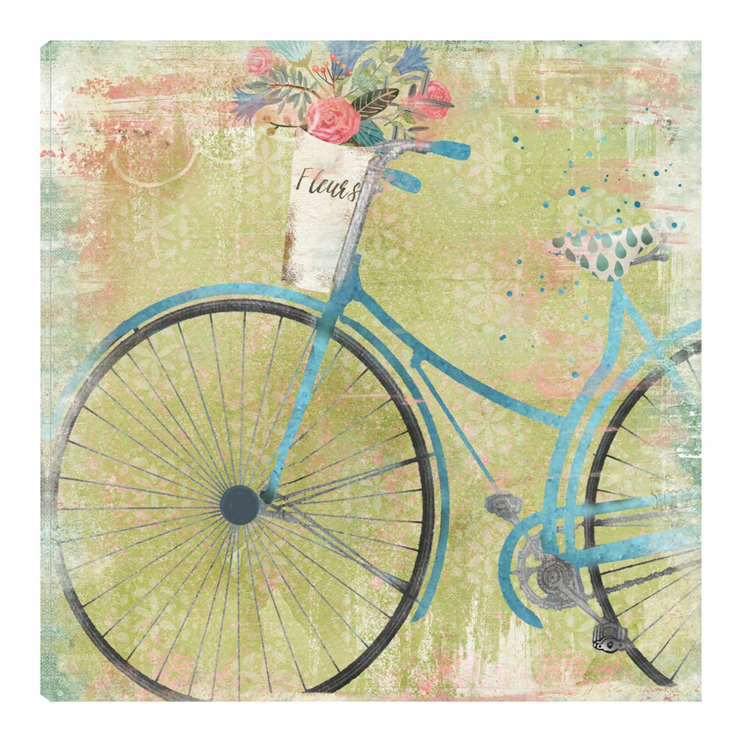 Cuadro Decorativo - Azul De Bicicleta - Beth Albert  - Arte Moderno - Impresión En Lienzo - Fine Art Tj