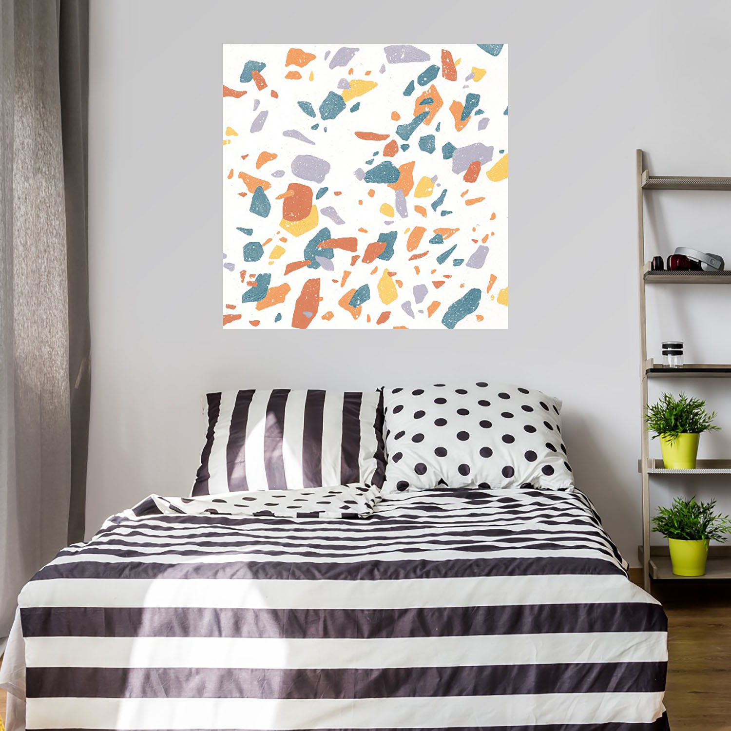Foto 2 | Cuadro Decorativo - Atardecer De Terrazzo Ii - Fine Art Tj - 94 X 94 cm