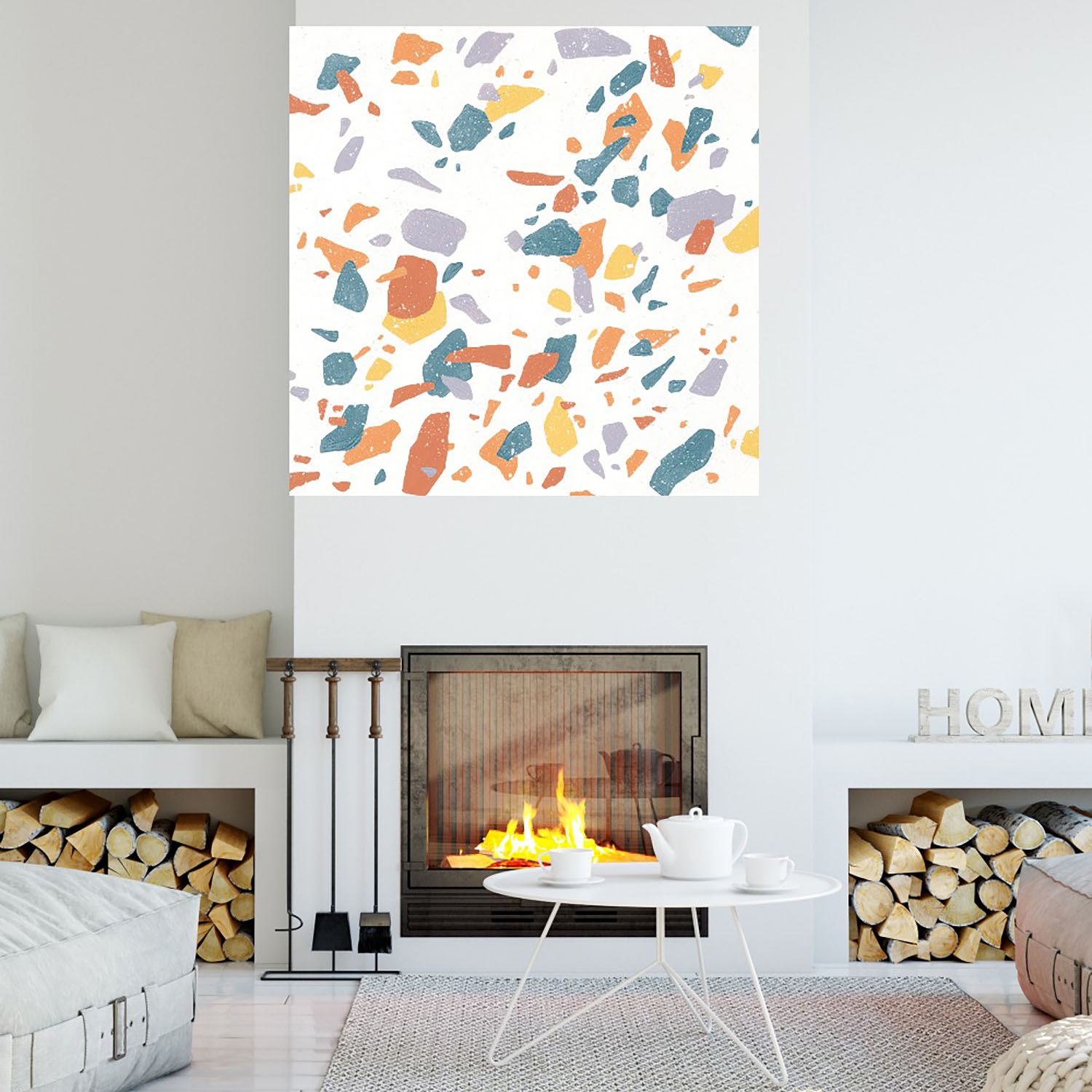 Foto 5 pulgar | Cuadro Decorativo - Atardecer De Terrazzo Ii - Fine Art Tj - 94 X 94 cm