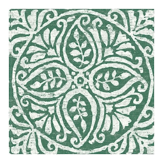 Foto 1 | Cuadro Decorativo - Azulejo Verde Oscuro Amadora Iv - Wild Apple Portfolio - Arte Moderno - Impresión En Lienzo