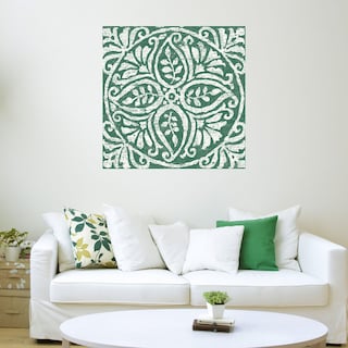 Foto 3 | Cuadro Decorativo - Azulejo Verde Oscuro Amadora Iv - Wild Apple Portfolio - Arte Moderno - Impresión En Lienzo