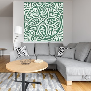 Foto 4 | Cuadro Decorativo - Azulejo Verde Oscuro Amadora Iv - Wild Apple Portfolio - Arte Moderno - Impresión En Lienzo