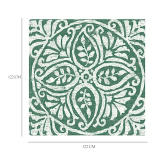 Foto 8 | Cuadro Decorativo - Azulejo Verde Oscuro Amadora Iv - Wild Apple Portfolio - Arte Moderno - Impresión En Lienzo