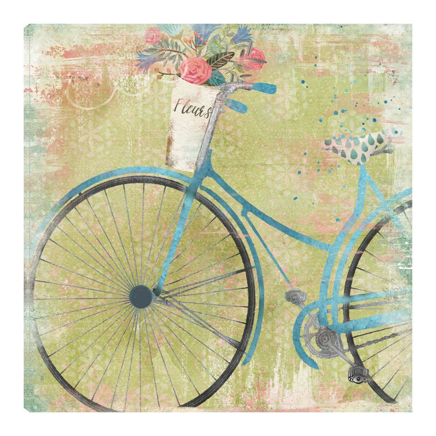 Cuadro Decorativo - Azul De Bicicleta - Beth Albert  - Arte Moderno - Impresión En Lienzo - Fine Art Tj