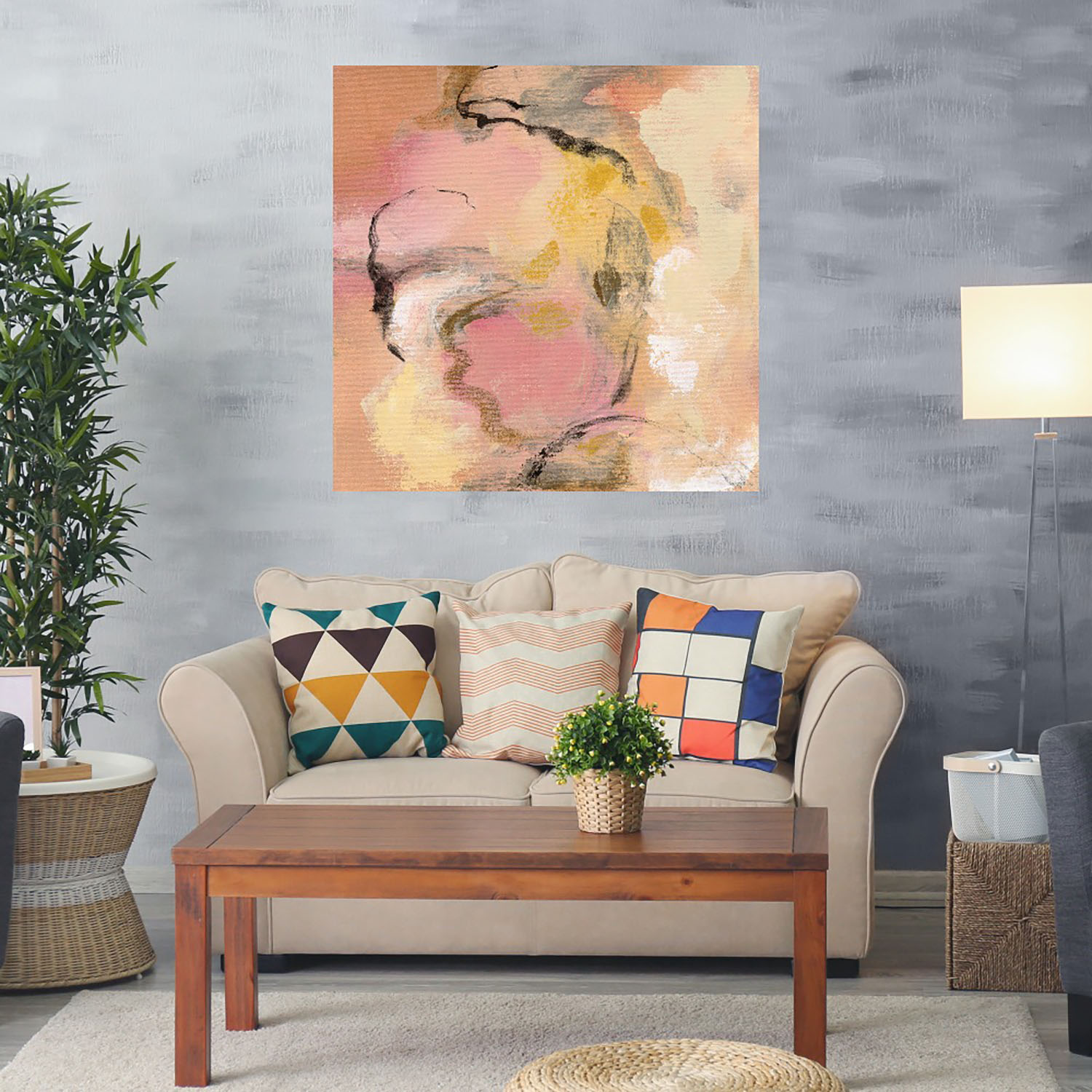 Foto 2 | Cuadro Decorativo - Aroma De Peonia Ii - Fine Art Tj 94 x 94 cm
