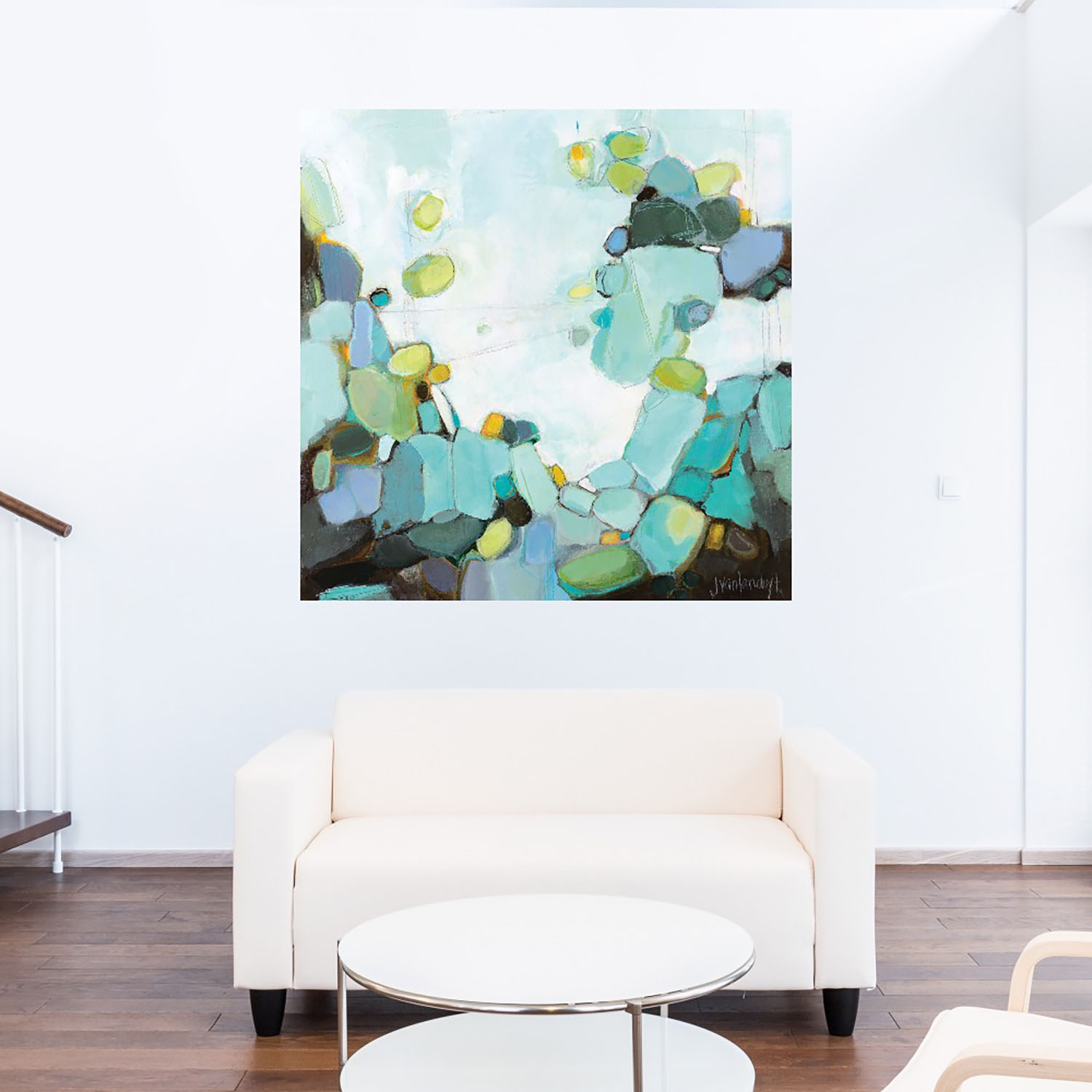 Foto 6 pulgar | Cuadro Decorativo - Andarríos En Playa Ii Ámbar - Fine Art Tj 94 X 94 cm