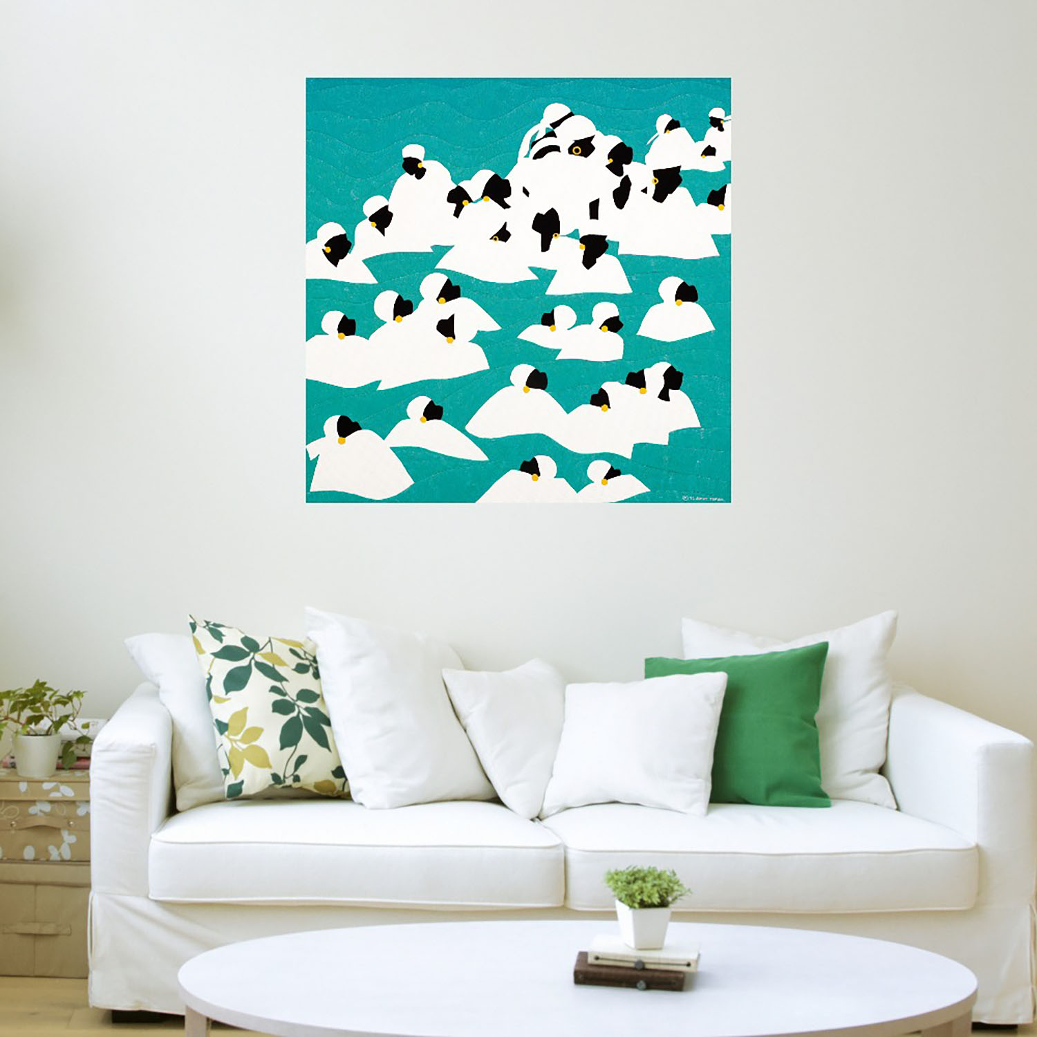 Foto 4 pulgar | Cuadro Decorativo Fine Art TJ 'Aguas Curativas Haití' de Synthia Saint James 94 x 94 cm