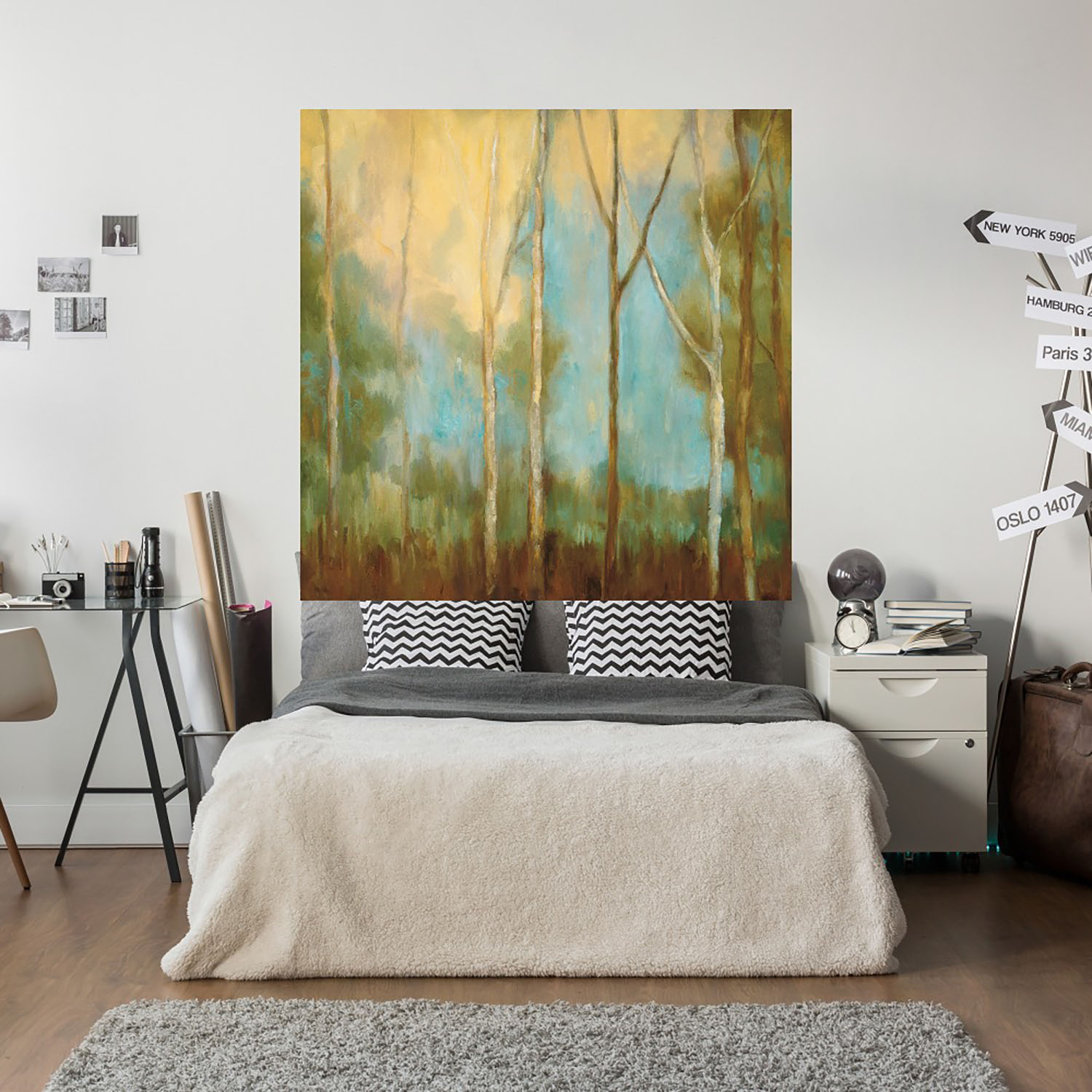 Foto 5 | Cuadro Decorativo Fine Art TJ 'Árboles Desnudos II' de Kristy Mitchell 94 x 94 cm