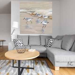 Foto 4 | Cuadro Decorativo - Andarríos En Playa I Ambar - Studio Arts - Arte Moderno - Impresión En Lienzo - Fine Art Tj