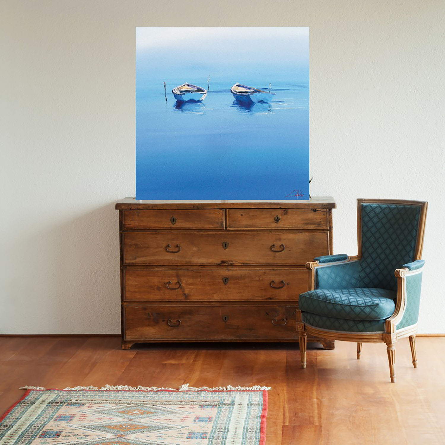 Foto 2 | Cuadro Decorativo Fine Art TJ 'Amarres Tardíos' de Craig Trewin Penny 82 x 82 cm