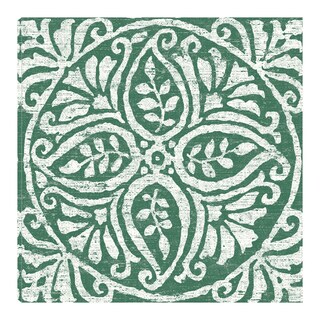 Foto 1 | Cuadro Decorativo - Azulejo Verde Oscuro Amadora Iv - Wild Apple Portfolio - Arte Moderno - Impresión En Lienzo