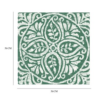 Foto 8 | Cuadro Decorativo - Azulejo Verde Oscuro Amadora Iv - Wild Apple Portfolio - Arte Moderno - Impresión En Lienzo