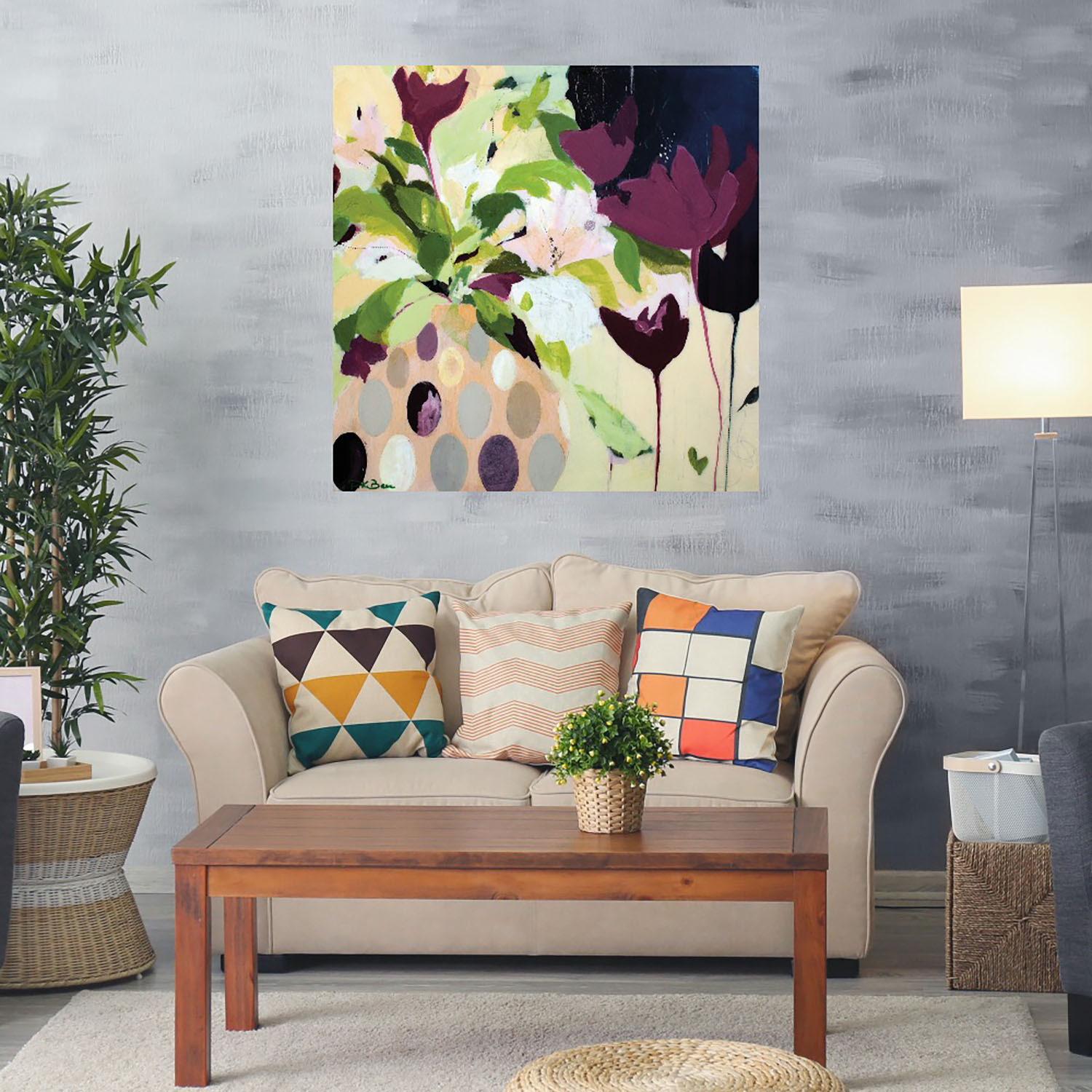 Foto 2 | Cuadro Decorativo Fine Art TJ 'Amelia' de Pamela K. Beer 82 x 82 cm