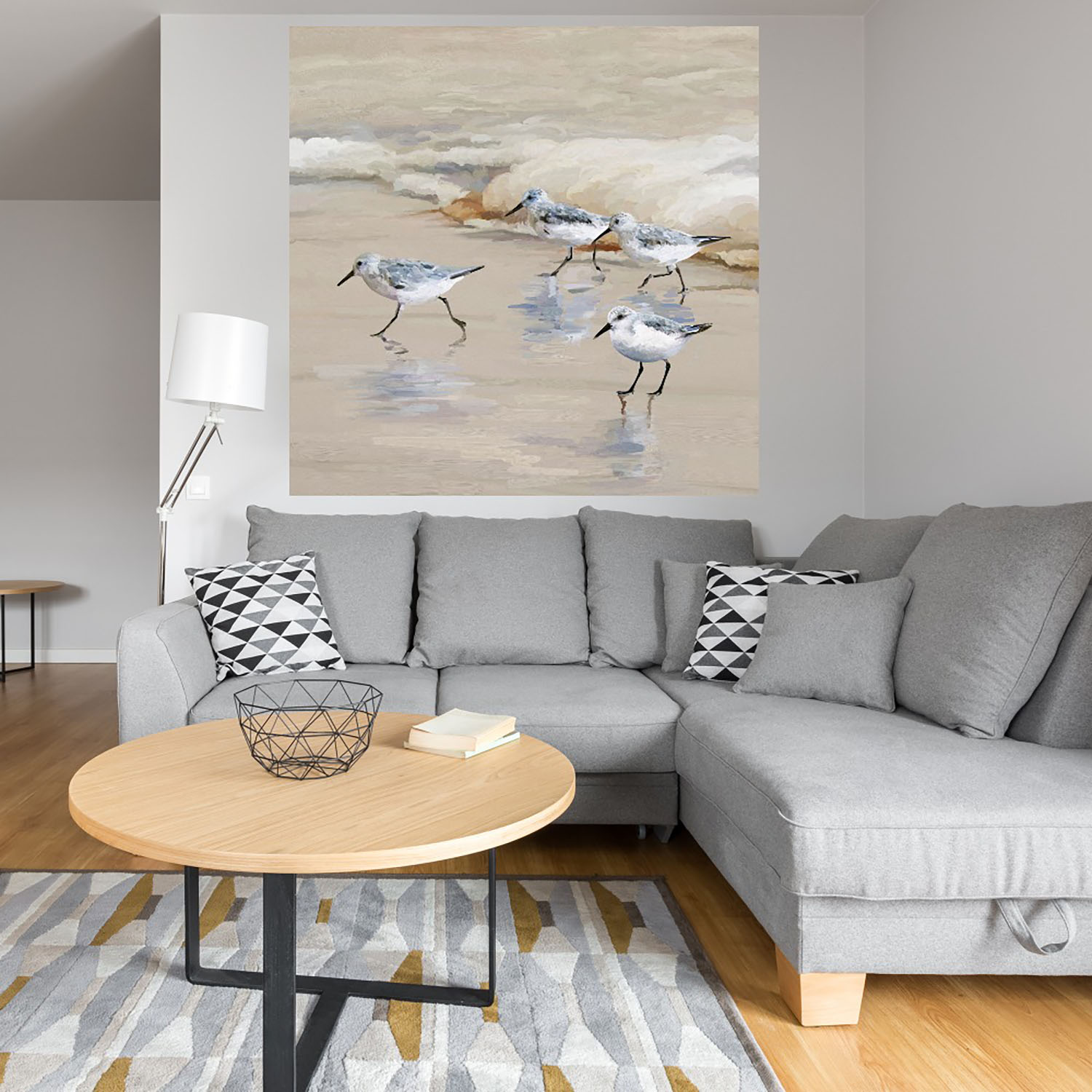 Foto 4 | Cuadro Decorativo - Andarríos En Playa I Ámbar - Studio Arts  - Arte Animales - Impresión En Lienzo - Fine Art Tj