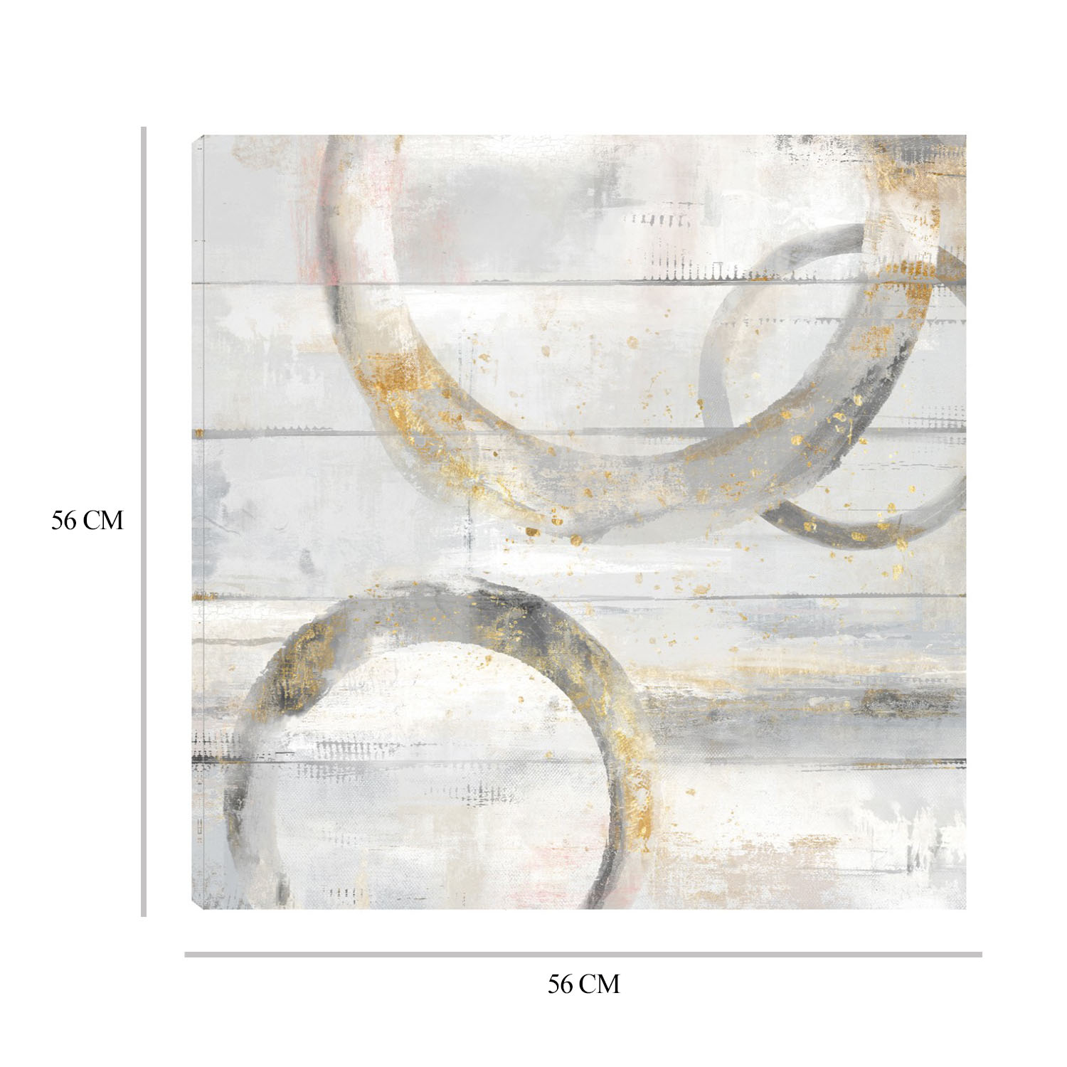 Foto 9 pulgar | Cuadro Decorativo - Anillos De Acero I - Fine Art Tj 56 X 56 cm