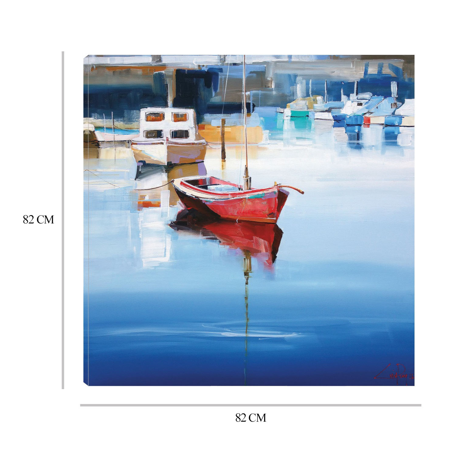 Foto 8 | Cuadro Decorativo Fine Art TJ 'Amarres en Mordialloc' de Craig Trewin Penny 82 x 82 cm