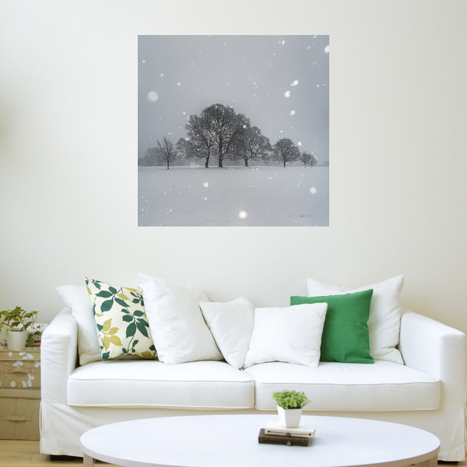 Foto 4 pulgar | Cuadro Decorativo Fine Art TJ 'Árboles en la Nieve' de Andre Eichman 82 x 82 cm