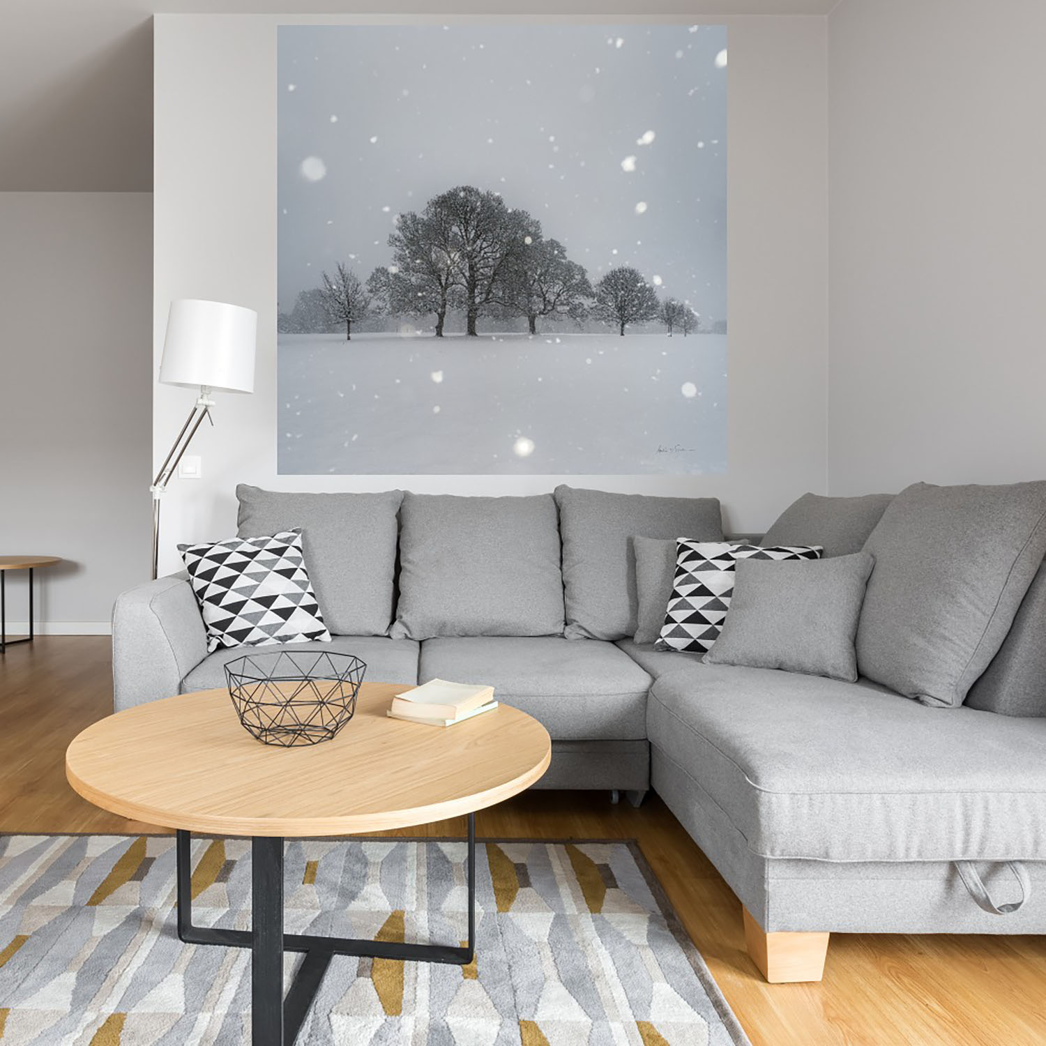 Foto 5 pulgar | Cuadro Decorativo Fine Art TJ 'Árboles en la Nieve' de Andre Eichman 82 x 82 cm
