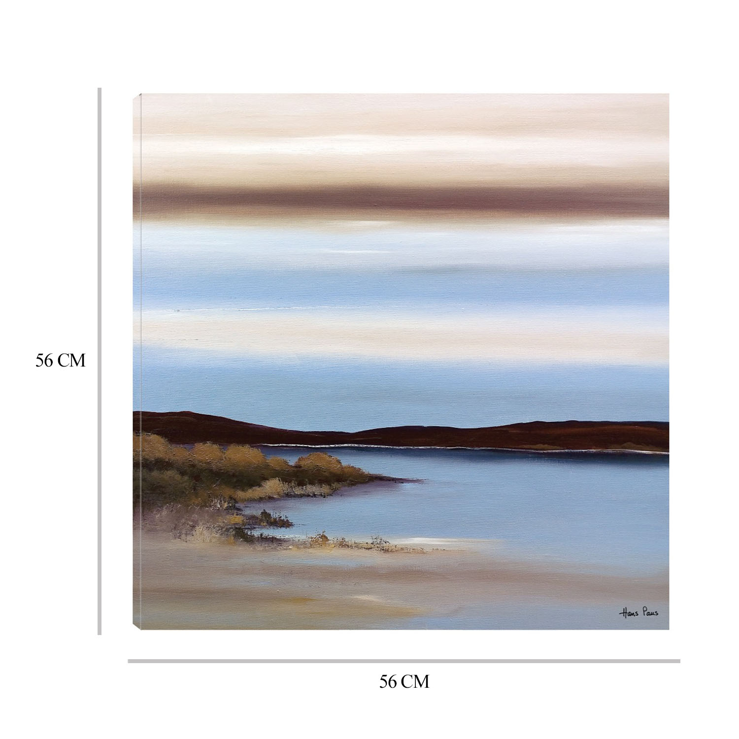 Foto 8 | Cuadro Decorativo Fine Art TJ 'A la Orilla del Río Abstracto I' de Hans Paus 56 x 56 cm