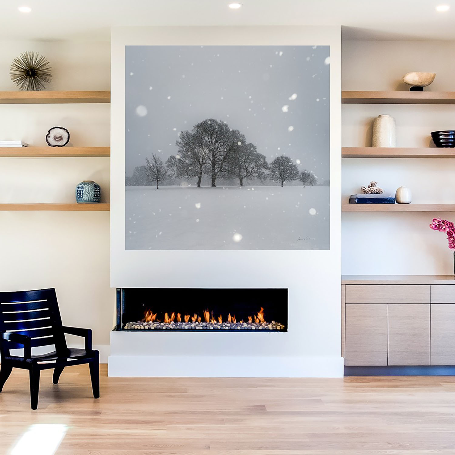 Foto 5 | Cuadro Decorativo Fine Art TJ 'Árboles en la Nieve' de Andre Eichman 122 x 122 cm