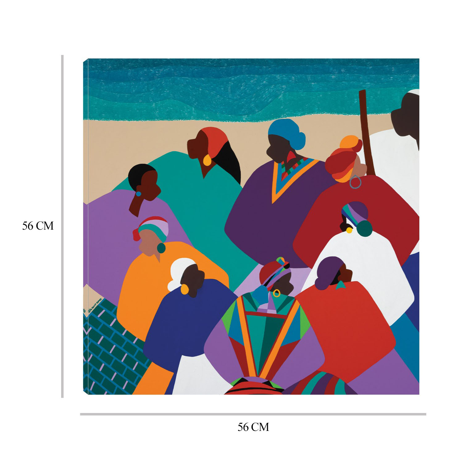 Foto 8 | Cuadro Decorativo - Anillo Grita Islas Gullah Fine Art Tj 56 X 56 cm