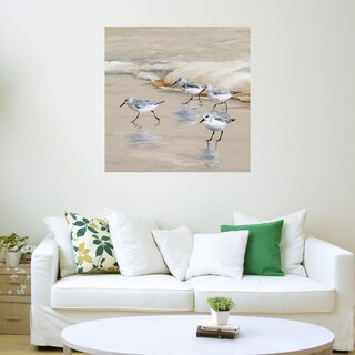 Foto 3 | Cuadro Decorativo - Andarríos En Playa I Ambar - Studio Arts - Arte Animales - Impresión En Lienzo - Fine Art Tj