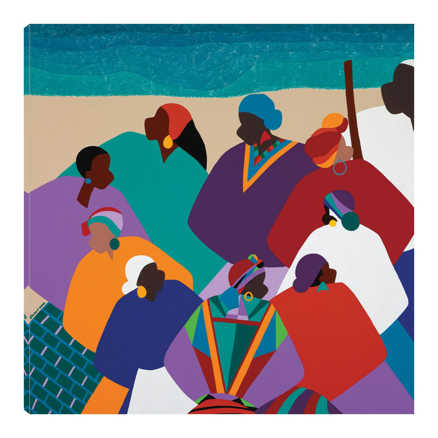 Cuadro Decorativo - Anillo Grita Islas Gullah - Synthia Saint James  - Fine Art Tj 94 x 94 cm