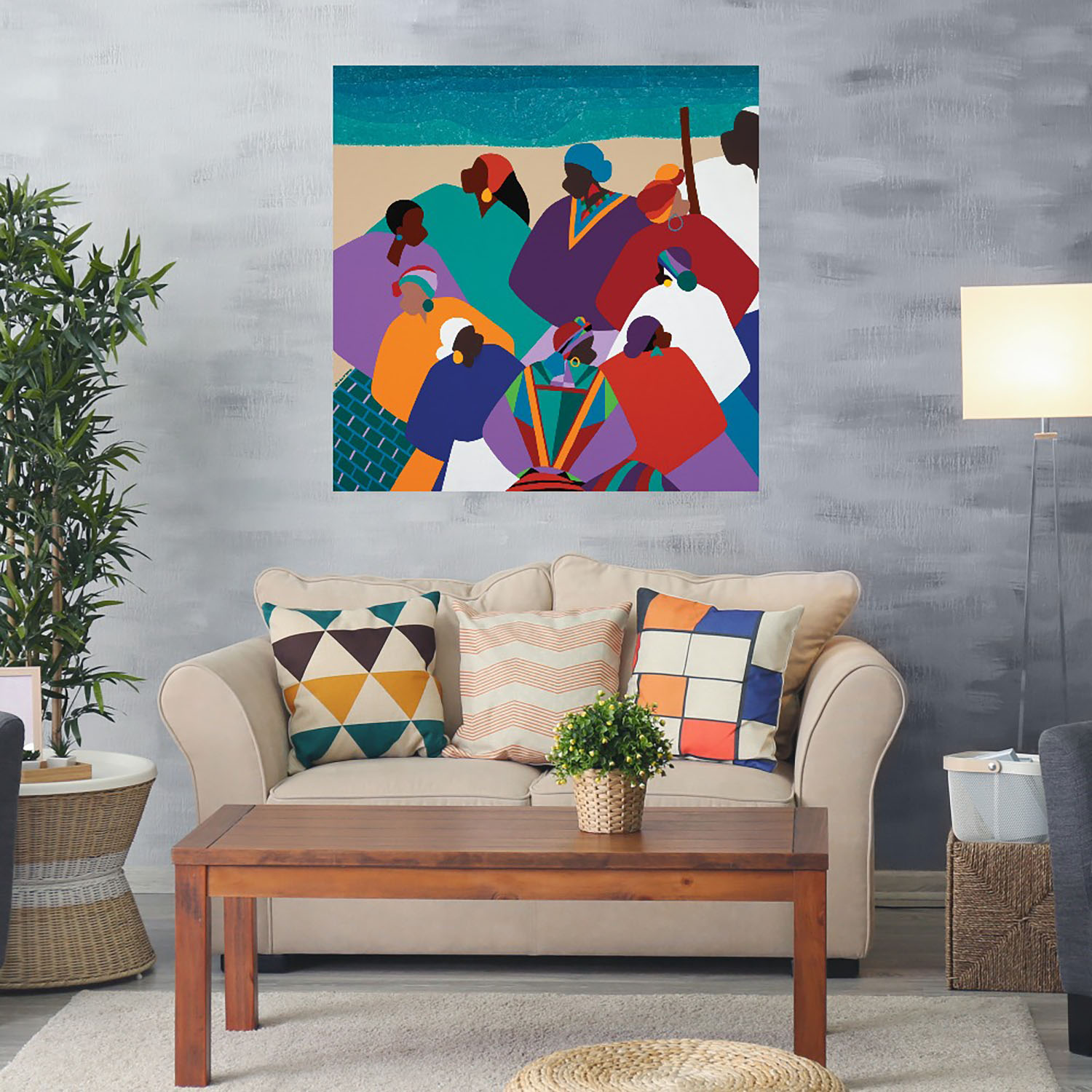 Foto 2 | Cuadro Decorativo - Anillo Grita Islas Gullah - Synthia Saint James  - Fine Art Tj 94 x 94 cm