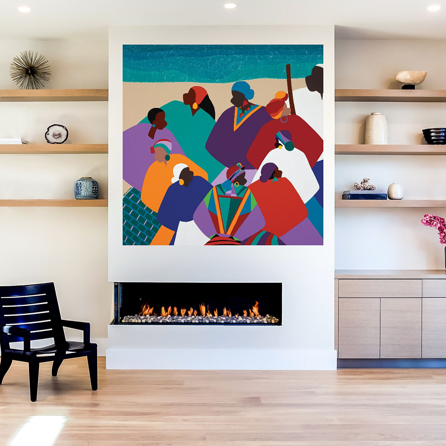 Foto 6 pulgar | Cuadro Decorativo - Anillo Grita Islas Gullah - Synthia Saint James  - Fine Art Tj 94 x 94 cm