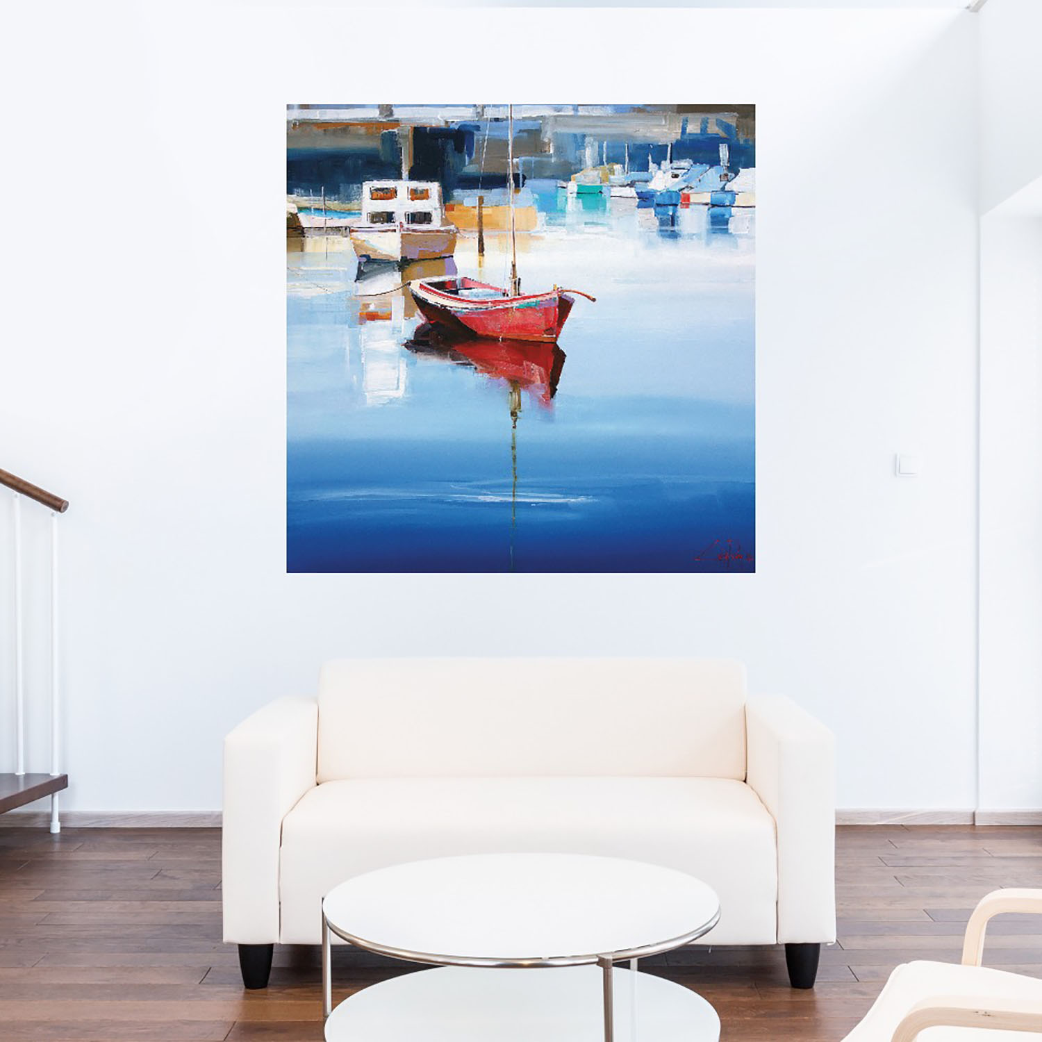 Foto 5 | Cuadro Decorativo Fine Art TJ 'Amarres en Mordialloc' de Craig Trewin Penny 94 x 94 cm