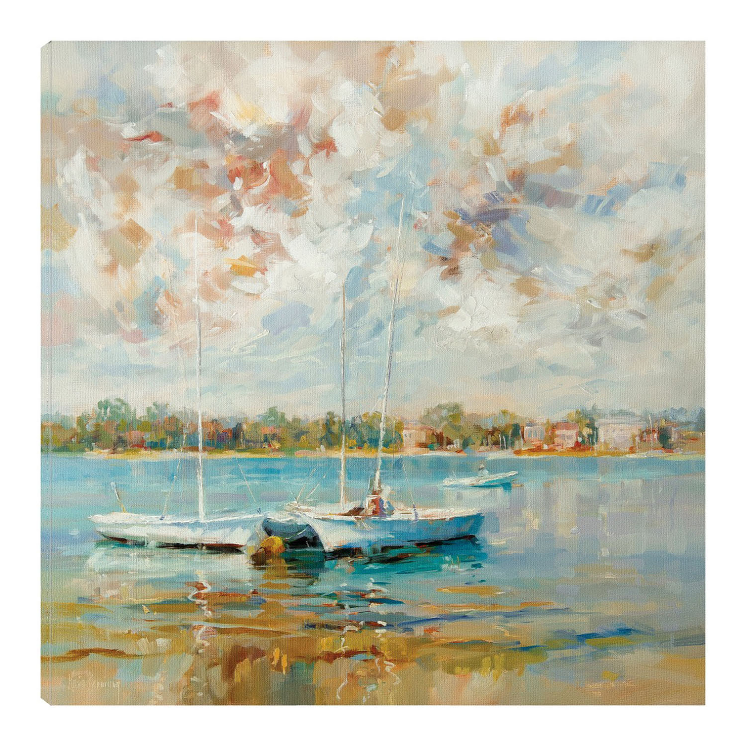 Cuadro Decorativo Fine Art TJ 'A la Orilla del Agua' de Kasia Bruniany 56 x 56 cm