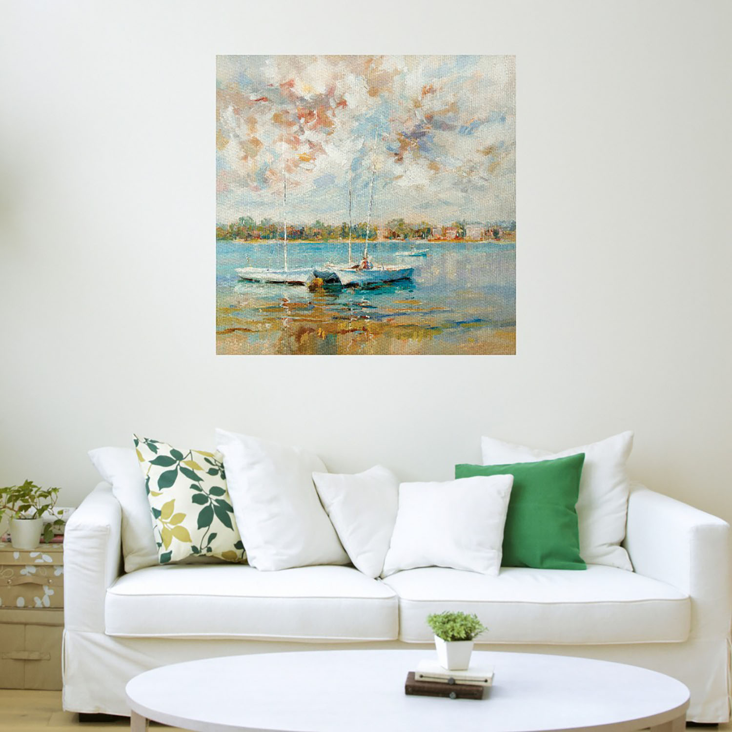 Foto 4 pulgar | Cuadro Decorativo Fine Art TJ 'A la Orilla del Agua' de Kasia Bruniany 56 x 56 cm