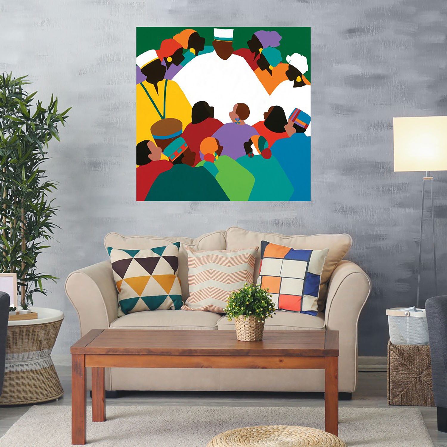 Foto 3 pulgar | Cuadro Decorativo - Año de Regreso A África - Fine Art Tj - 94 X 94 cm