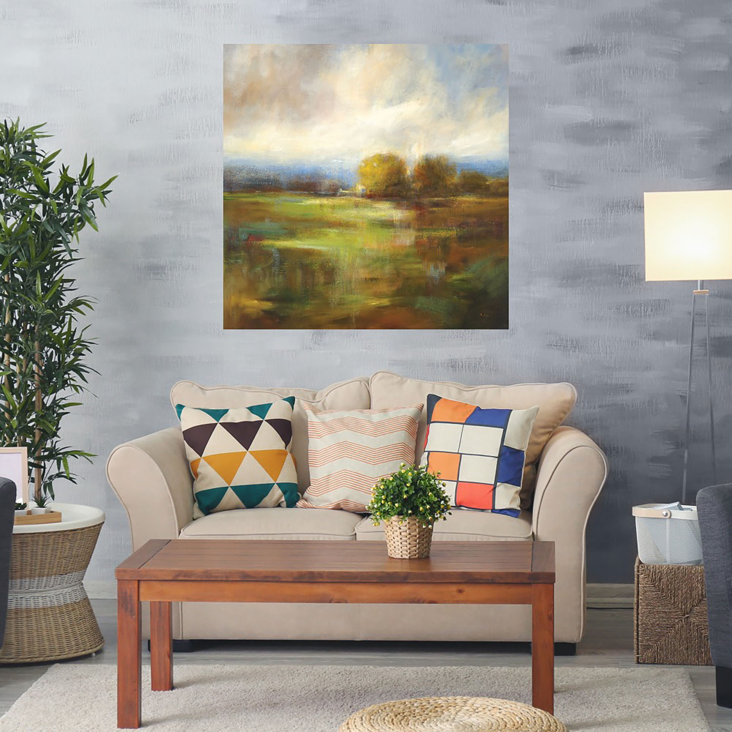 Foto 2 | Cuadro Decorativo Fine Art TJ 'Al Final de la Tarde' de Simon Addyman 94 x 94 cm