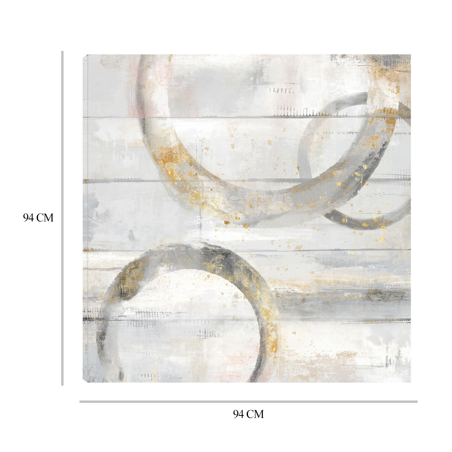 Foto 8 | Cuadro Decorativo - Anillos De Acero I - Fine Art Tj 94 X 94 cm